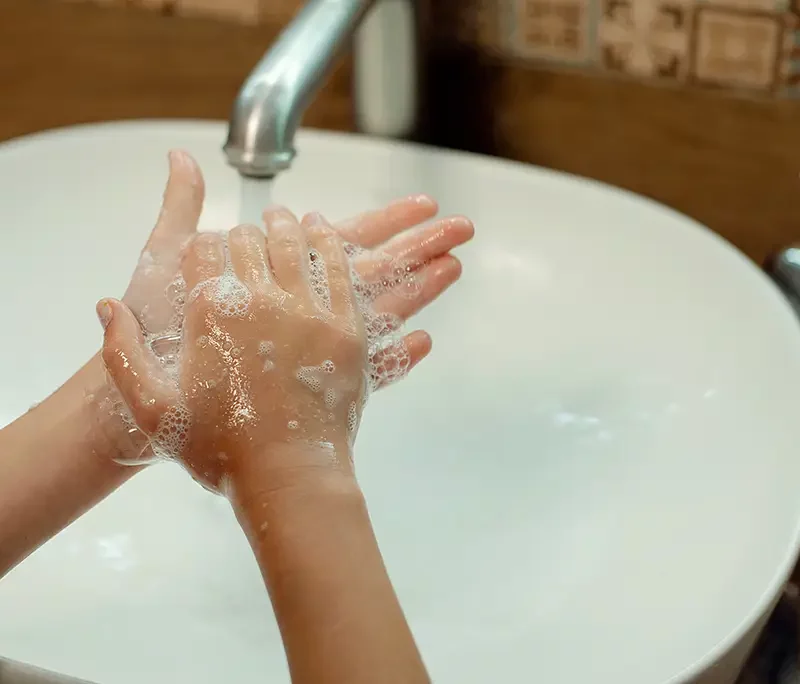 handwashing steps kkm