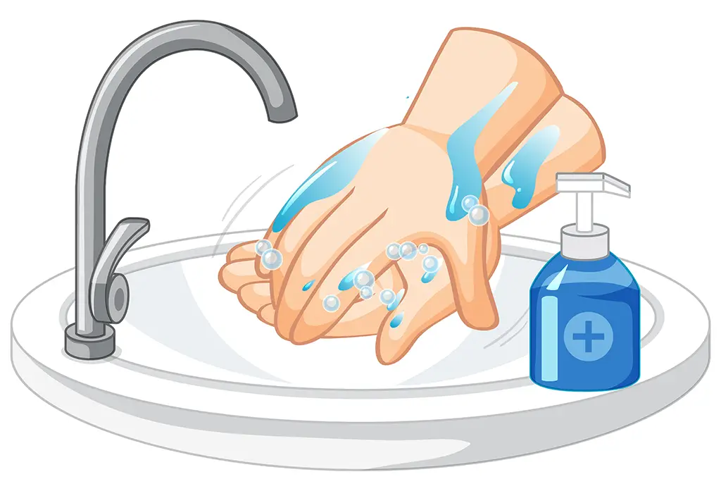handwashing steps kkm